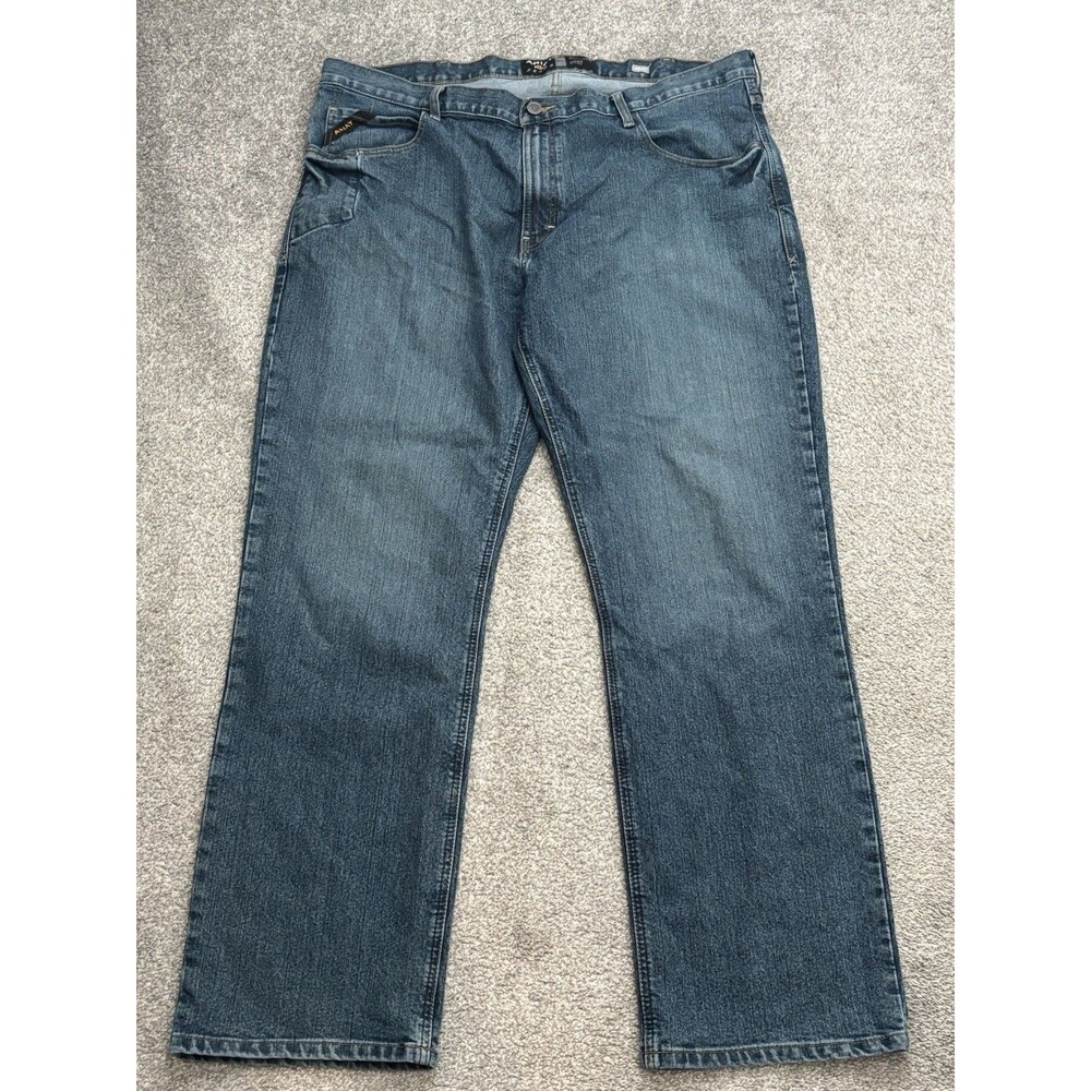 Ariat Rebar M4 Jeans Mens 42x34 Blue Relaxed Boot Stretch Denim Workwear Pants